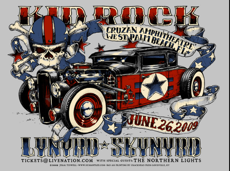 Lynyrd Skynyrd & Kid Rock Gig Poster