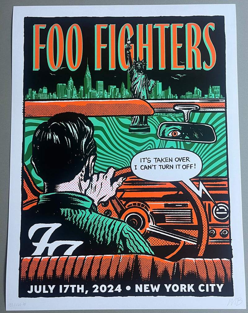 Foo Fighters New York City Gig Poster 2024