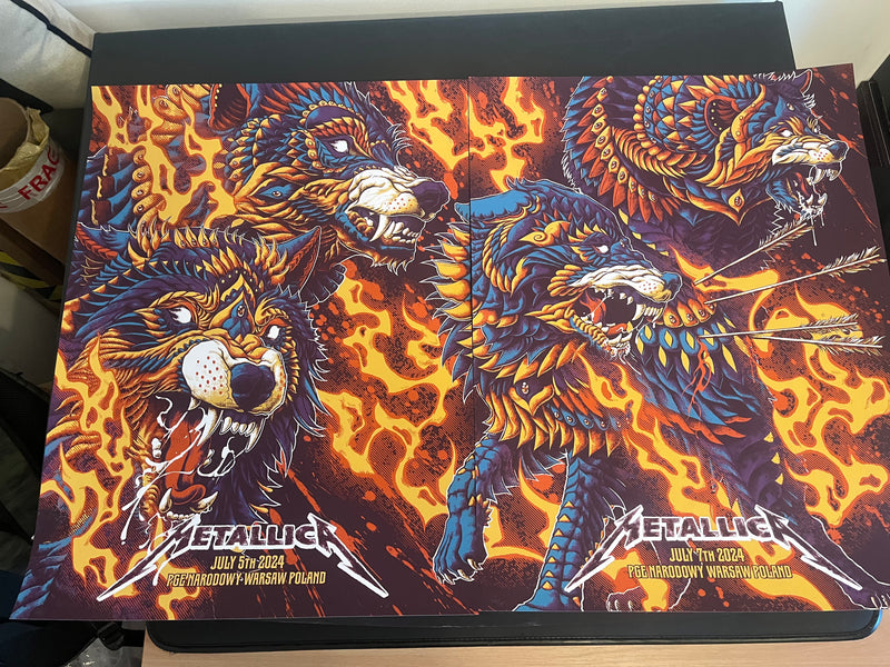 Metallica Warsaw Gig Poster Set