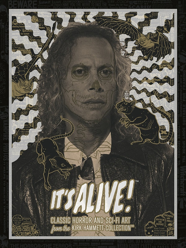 Kirk Hammett (Metallica) It’s Alive! Horror & Sci-Fi Screen Print by Brian Ewing