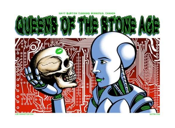 Queens of the Stone Age Gig Poster, Winnipeg, Canada 2008 by Justin Hampton
