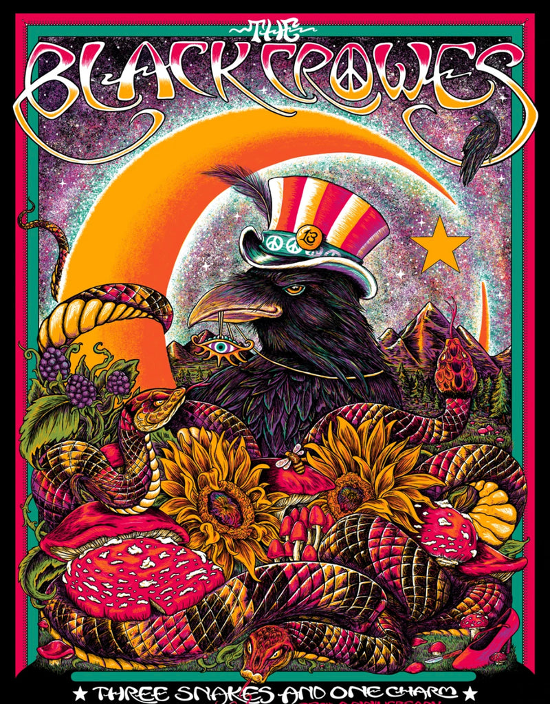 The Black Crowes Three Snakes and One Charm Gig Poster