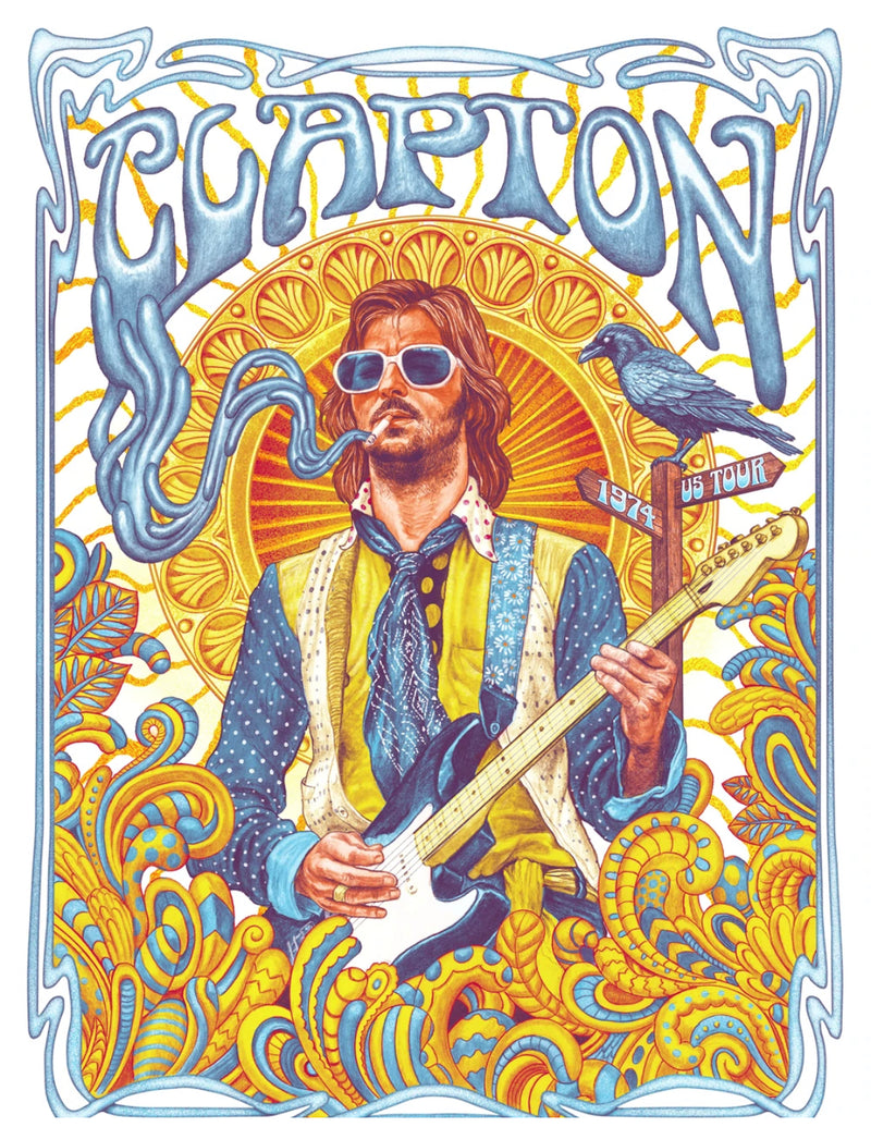 Eric Clapton 1974 Tour Poster