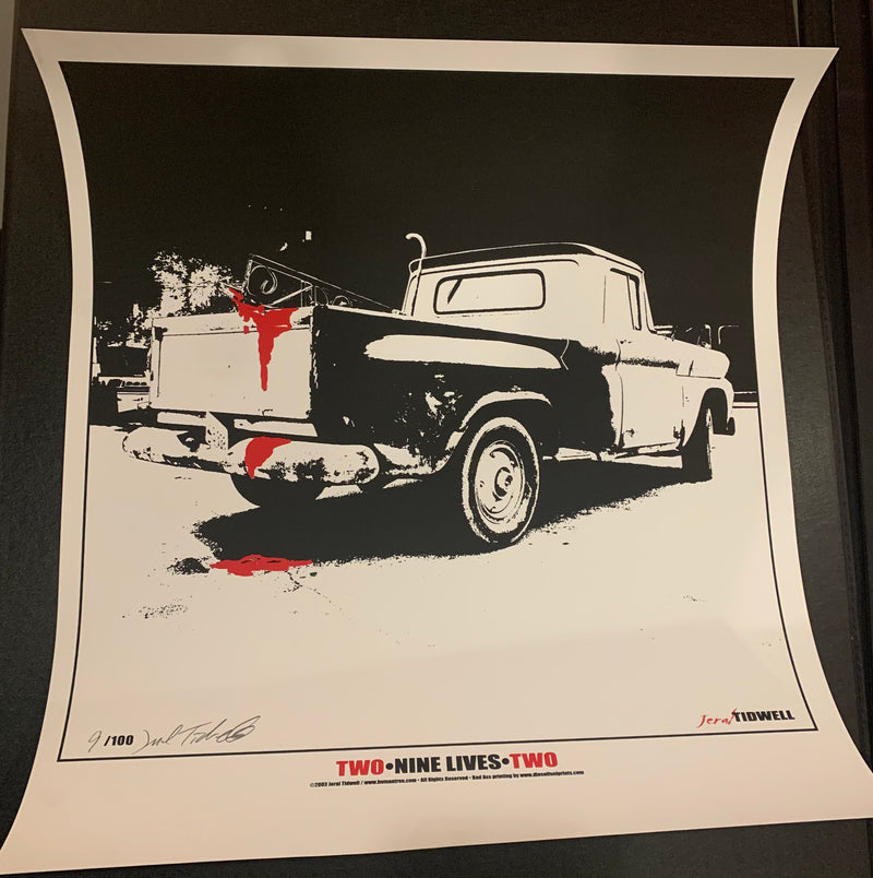 Nine Lives Pick-up Truck Art Print