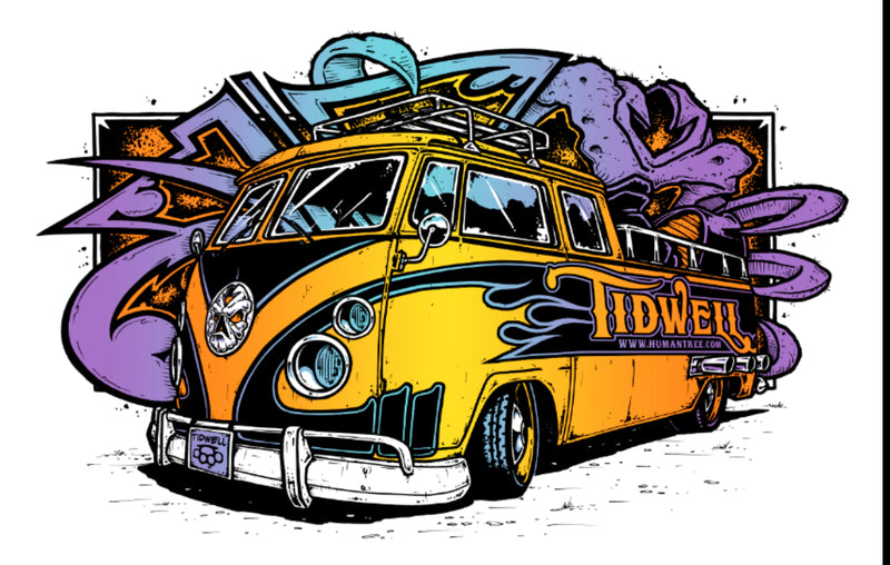 VW Tidwell Graffiti Bus Art Print