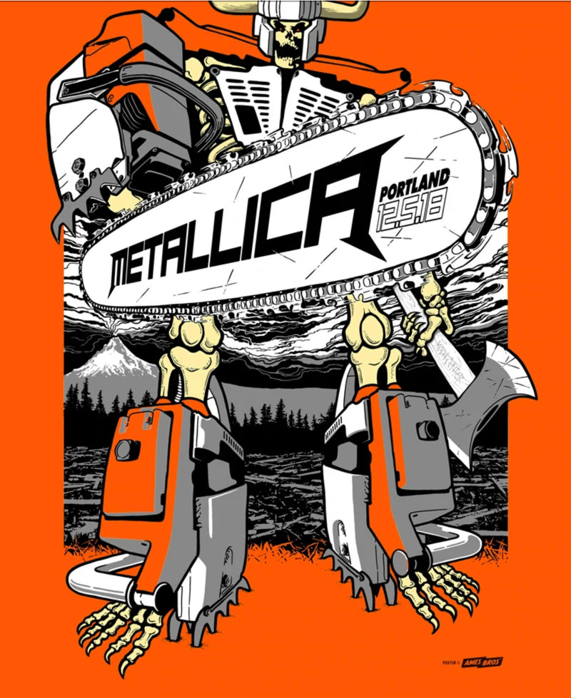 Metallica Portland 2018 Gig Poster
