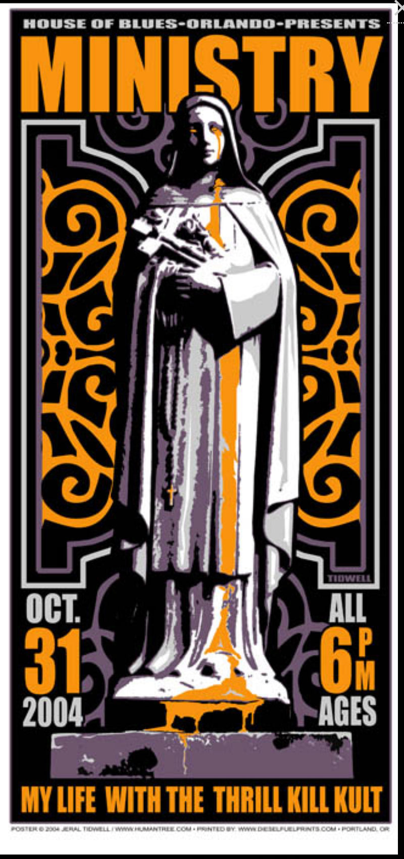 Ministry House of Blues Gig Poster