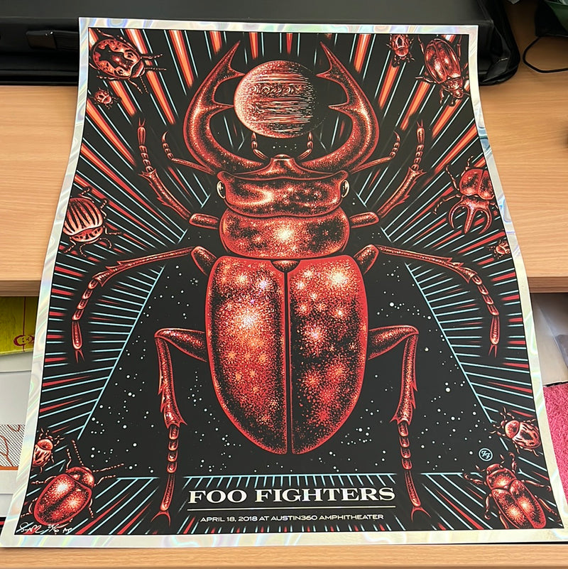 Foo Fighters Todd Slater Foil Gig Poster