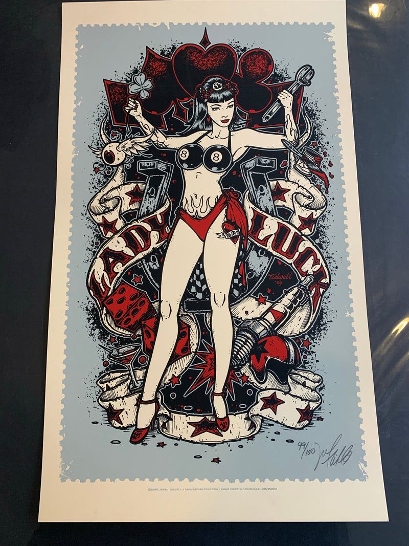 Lady Luck (red variant)Art Print