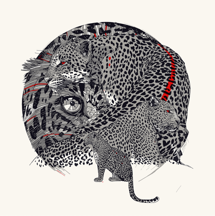 Panthrium Silver Art Print - Jaguar Screenprint by Tyler Stout